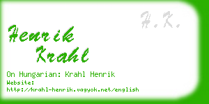 henrik krahl business card